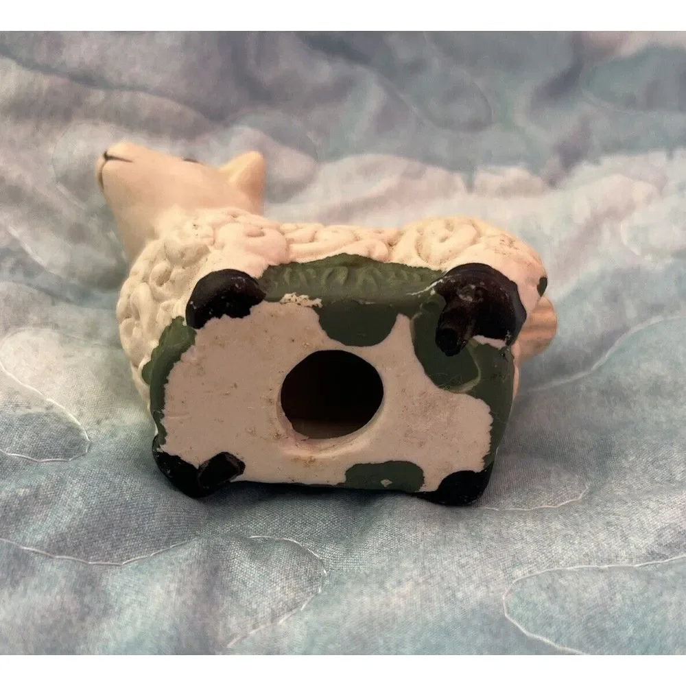 Vintage Replacement Ceramic Nativity Scene Set Sheep Figurine‎ Hand painted